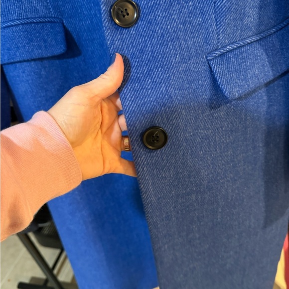 LOFT Vibrant Blue Textured Coat - Picture 5 of 8